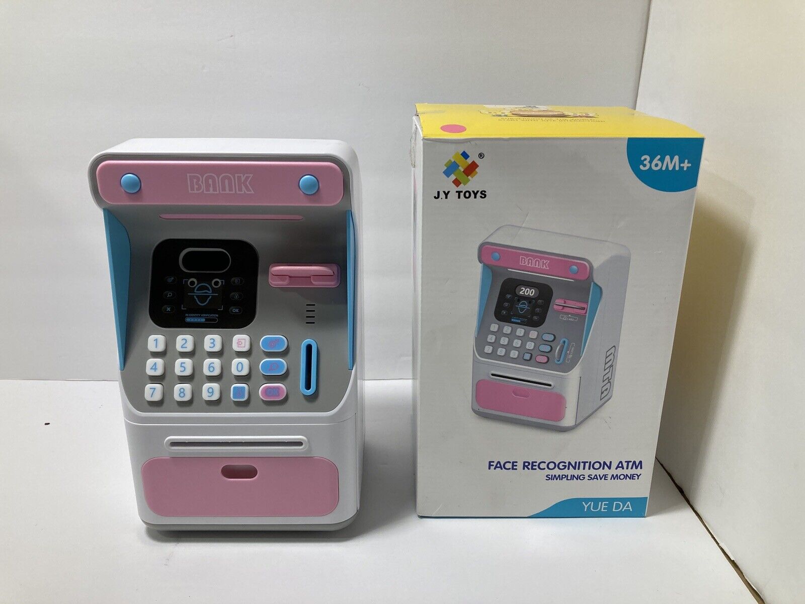 Face Recognition ATM YUE Da JY Toys Fun Kids Saving Money - ATM Bank