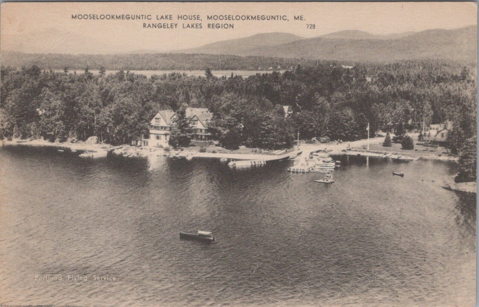 Mooselookmeguntic Maine Lake House Rangeley Lakes Region Unposted Postcard