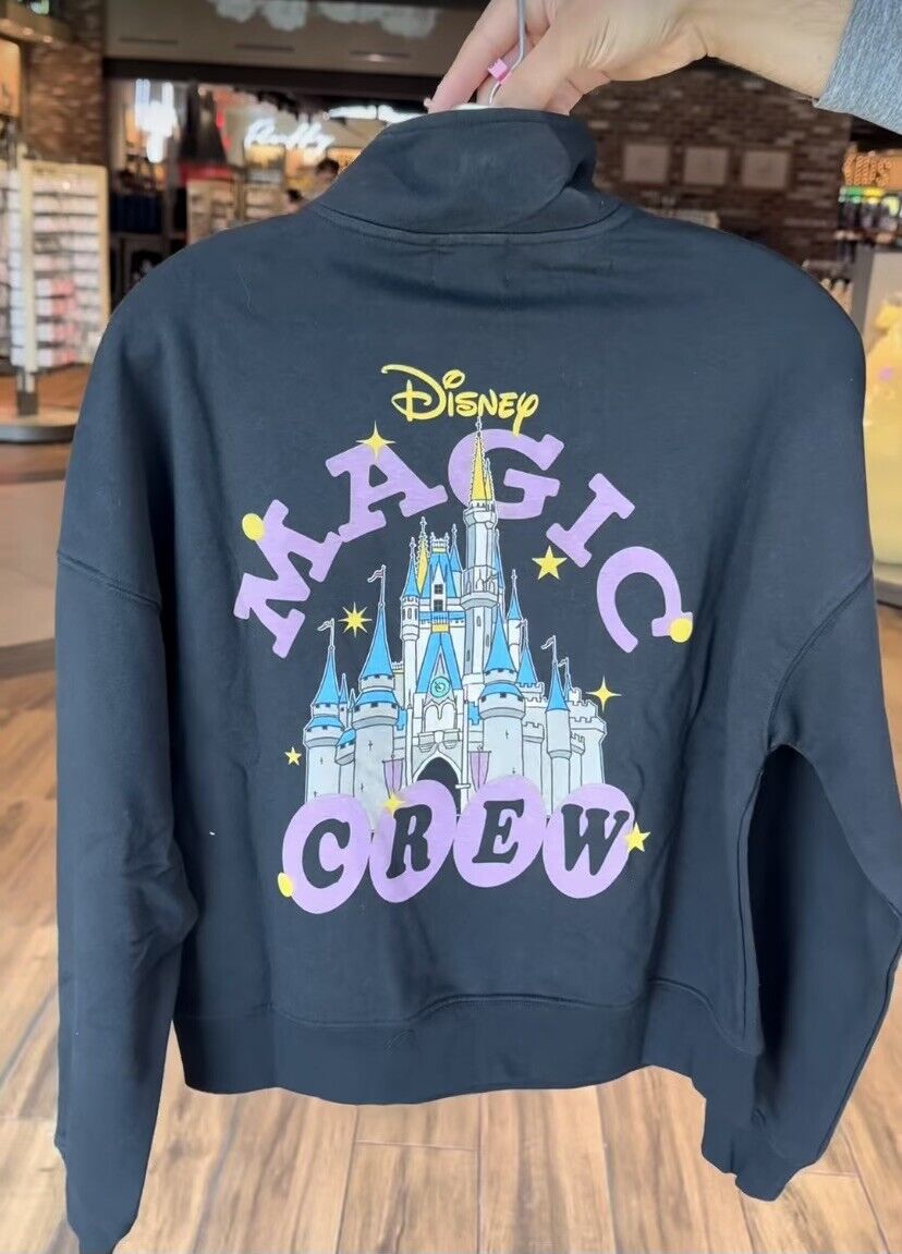 Disney Parks 2024 Sorcerer Mickey Magic Kingdom Castle Magic Crew Pullover XL