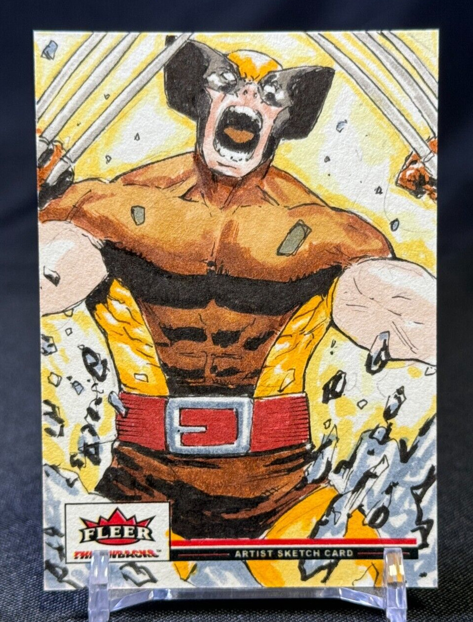 Wolverine 2022 Fleer Throwbacks '89 Marvel Artist Sketch Jomar Bulda Signed 1/1