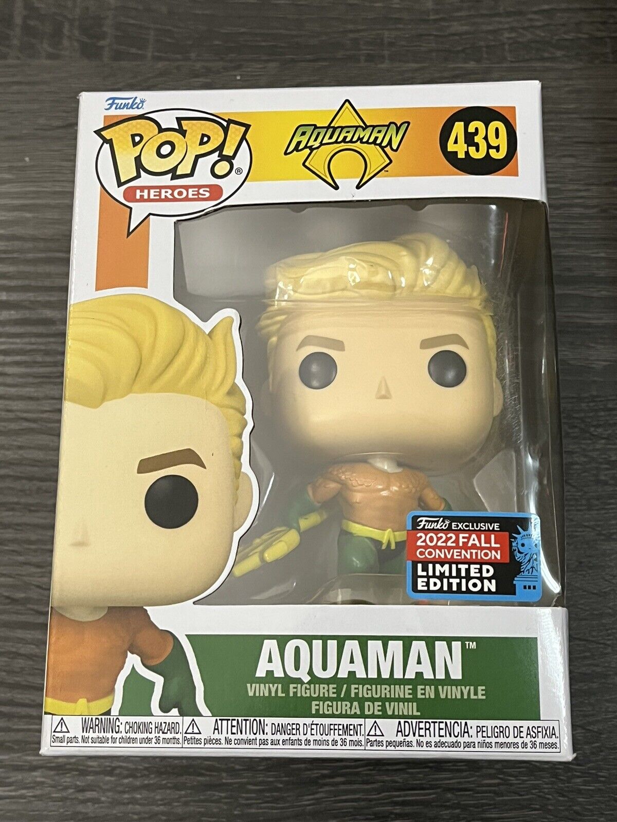 Funko Pop Heroes DC Aquaman 2022 NYCC Fall Convention Exclusive #439 NEW