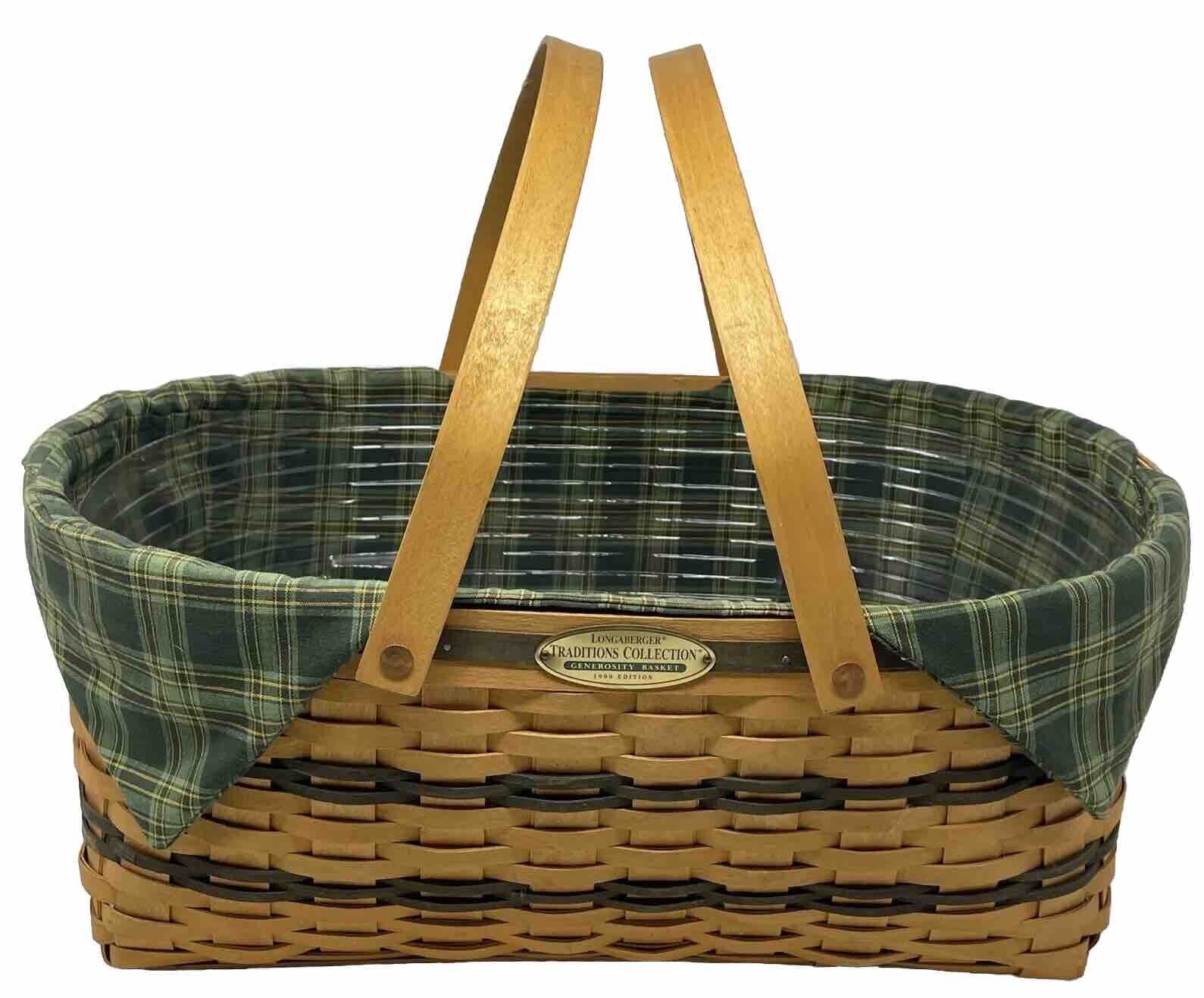 Longaberger Traditions Collection Generosity Basket Protector & Liner 1999