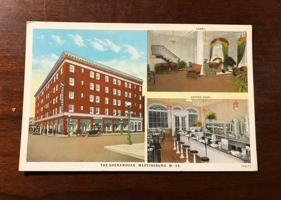 Shenandoah Hotel - Martinsburg West Virginia WV vintage postcard - Circa 1930's 