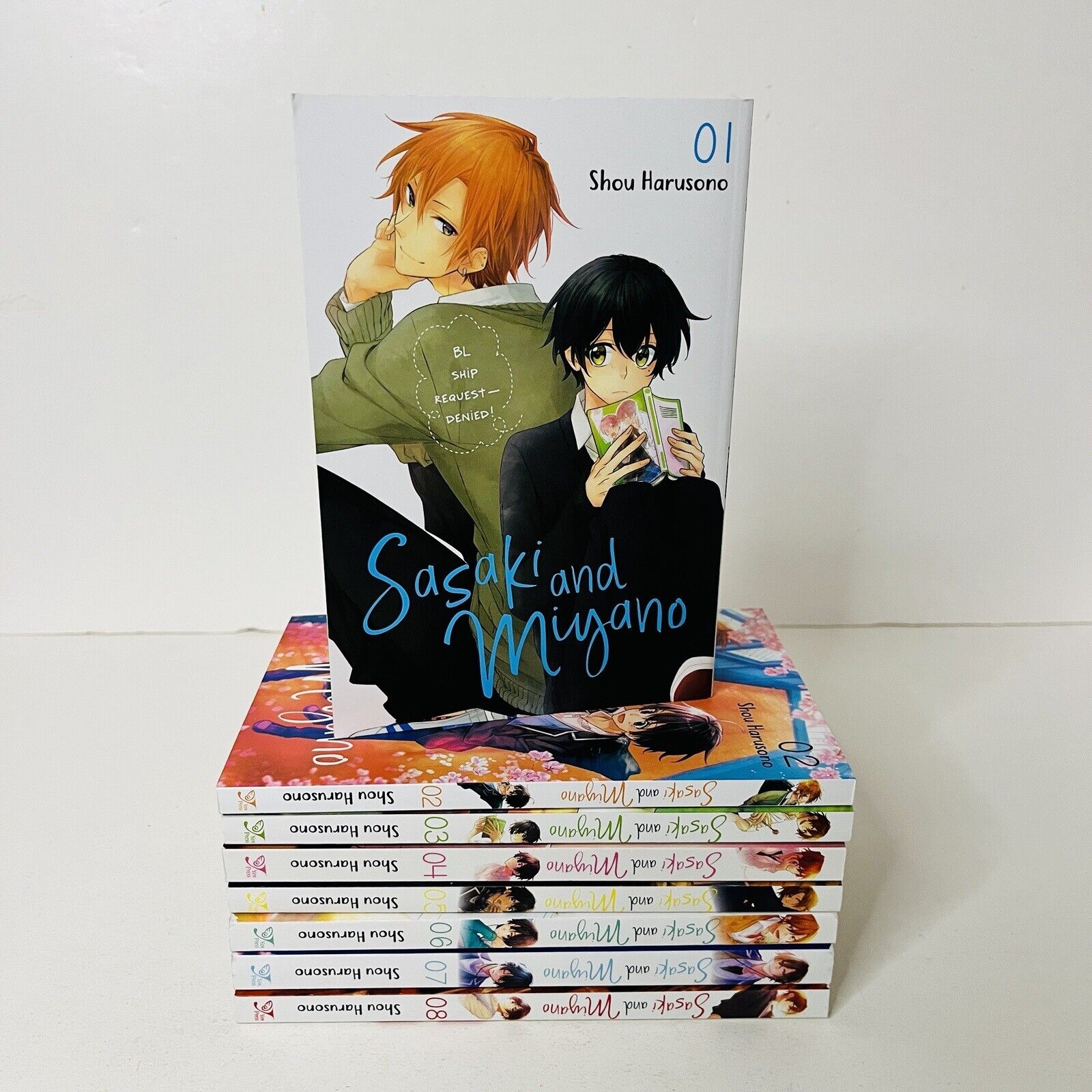 Sasaki and Miyano Vol 1-8 Manga English Lot Yaoi Shou Harusono LGBT Romance VG