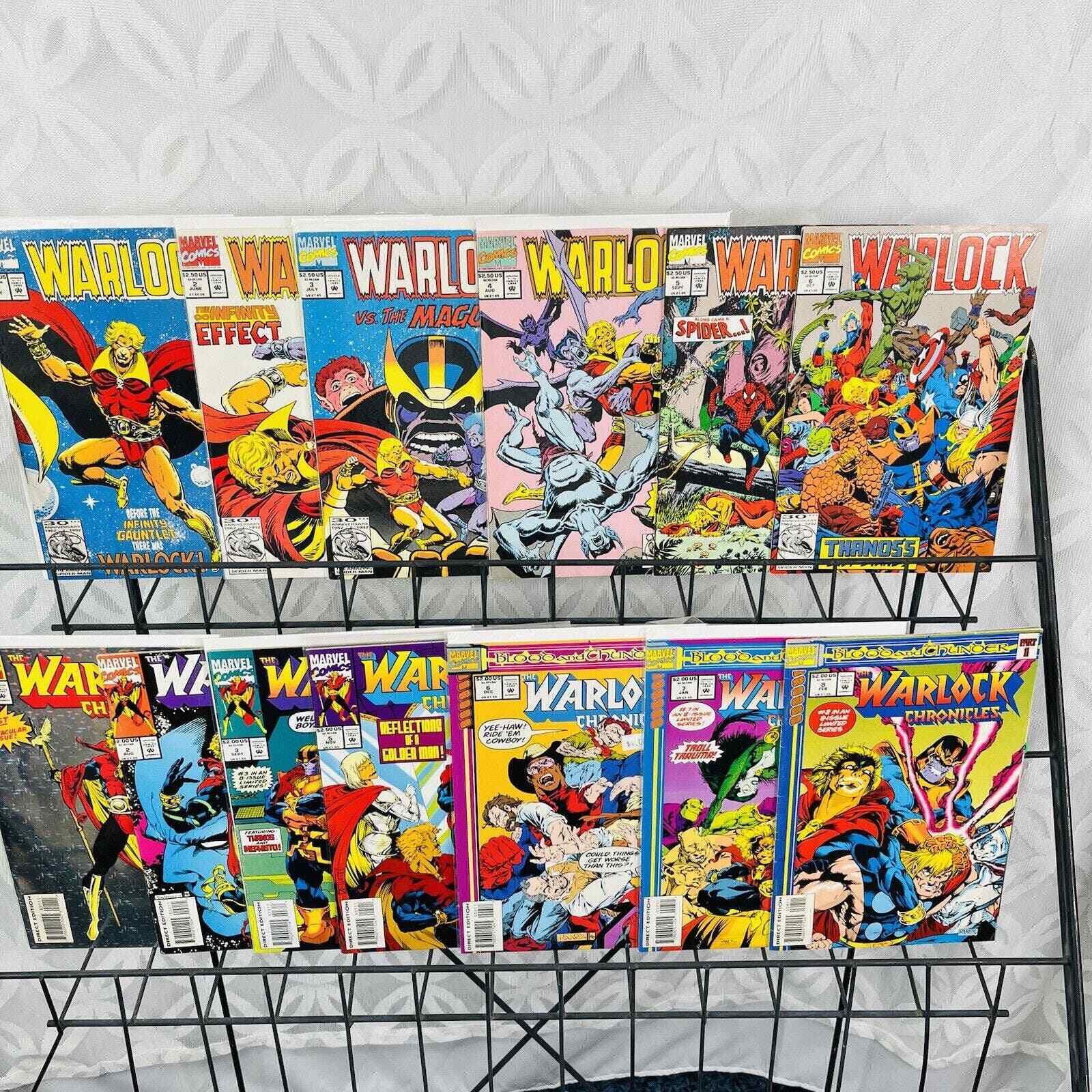 The Warlock Chronicles Lot Issue 1-3 5-8 (Marvel 1993) & Warlock 1-6 1992