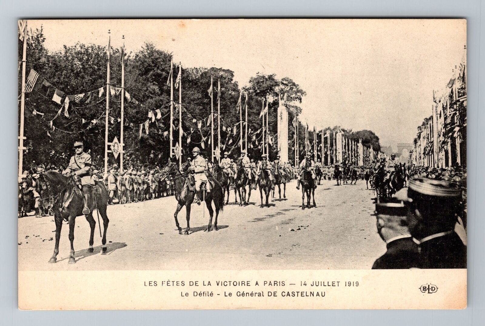 Paris France-The Parade, General De Castenlnau, Vintage Postcard