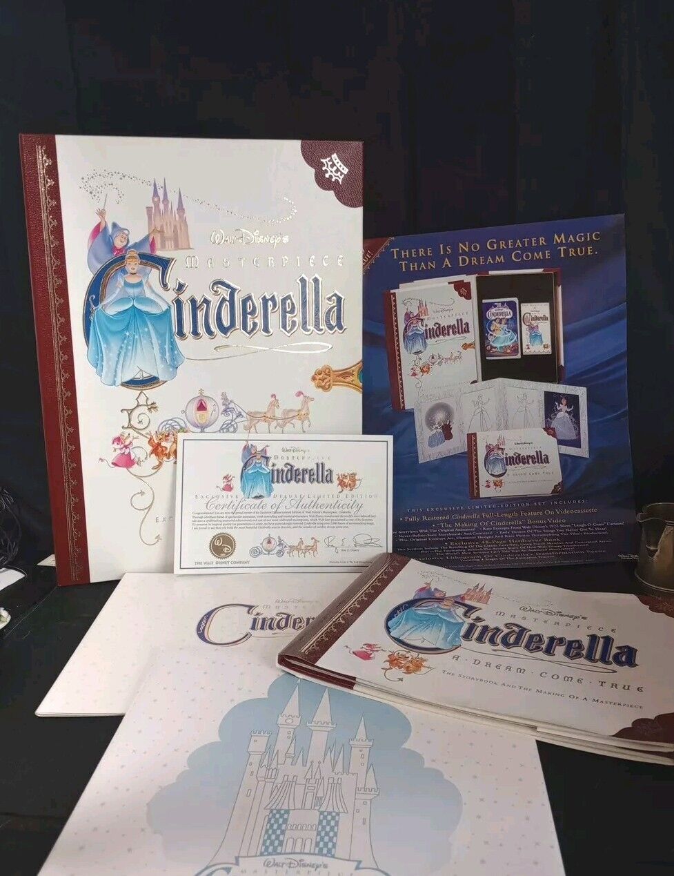 1995 Cinderella Walt Disney’s Masterpiece Exclusive Deluxe Video Edition Set +