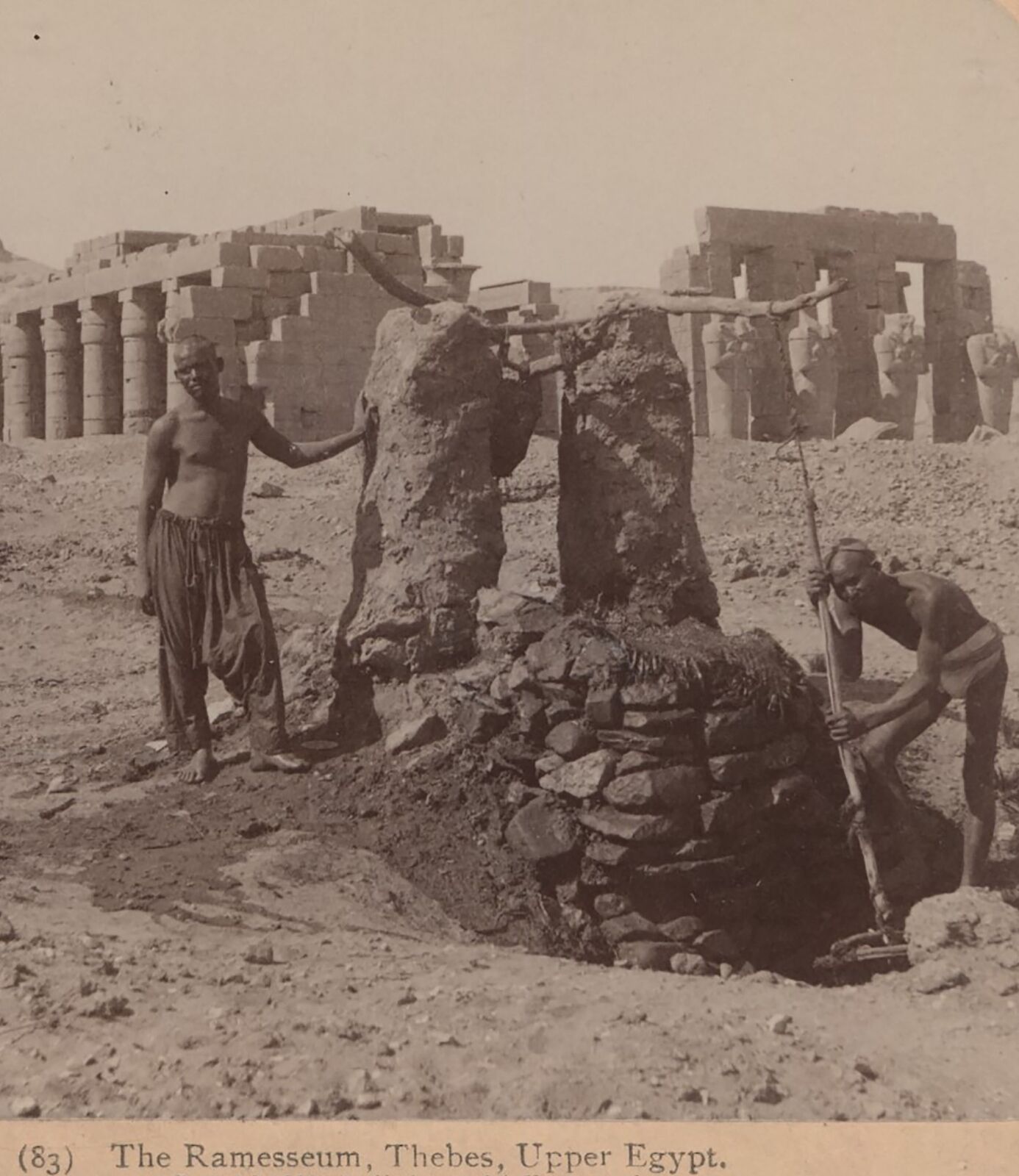 The Ramesseum Thebes Upper Egypt Underwood Stereoview 1896
