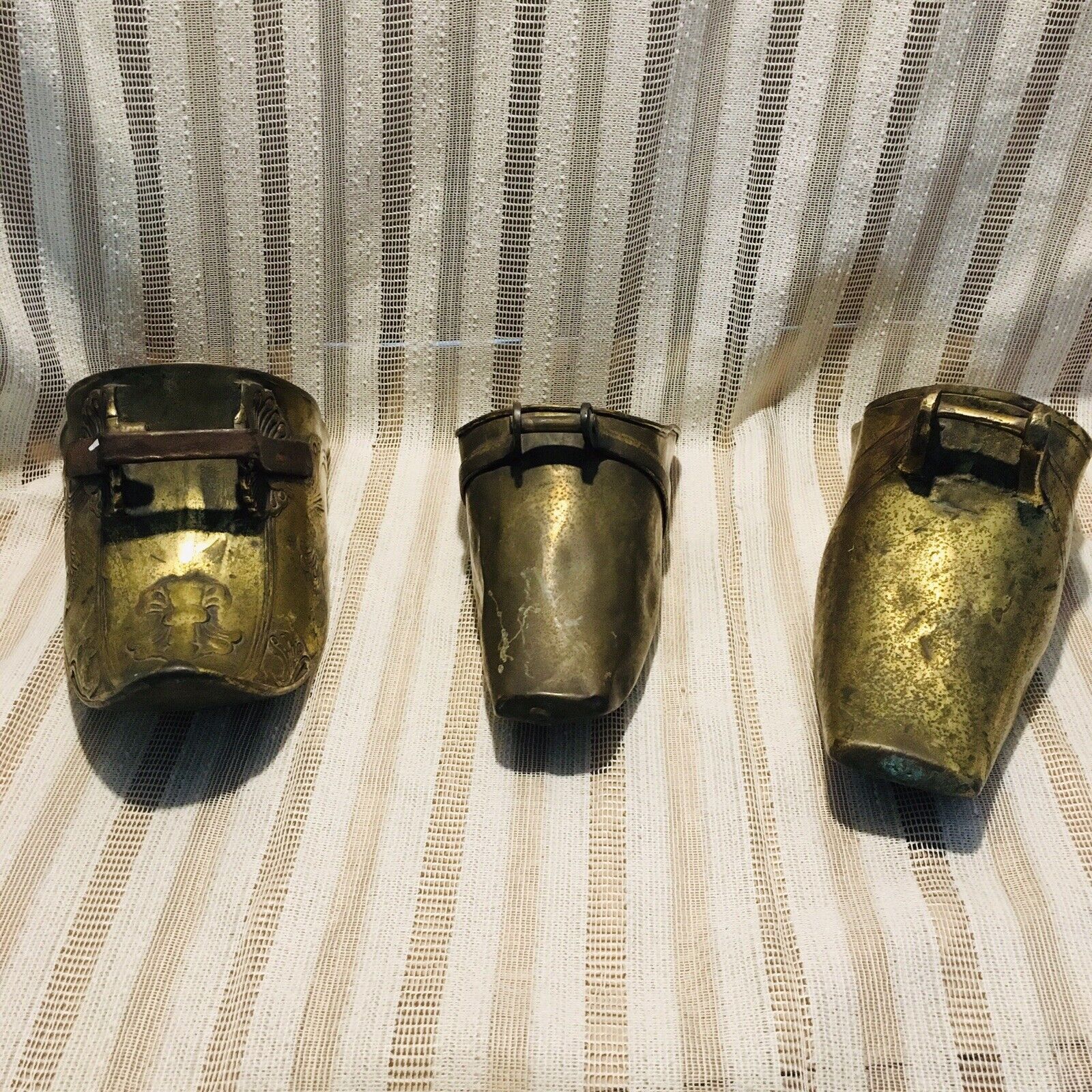 Three Antique Brass Stirrups Conquistador Spanish Colonial VTG South America