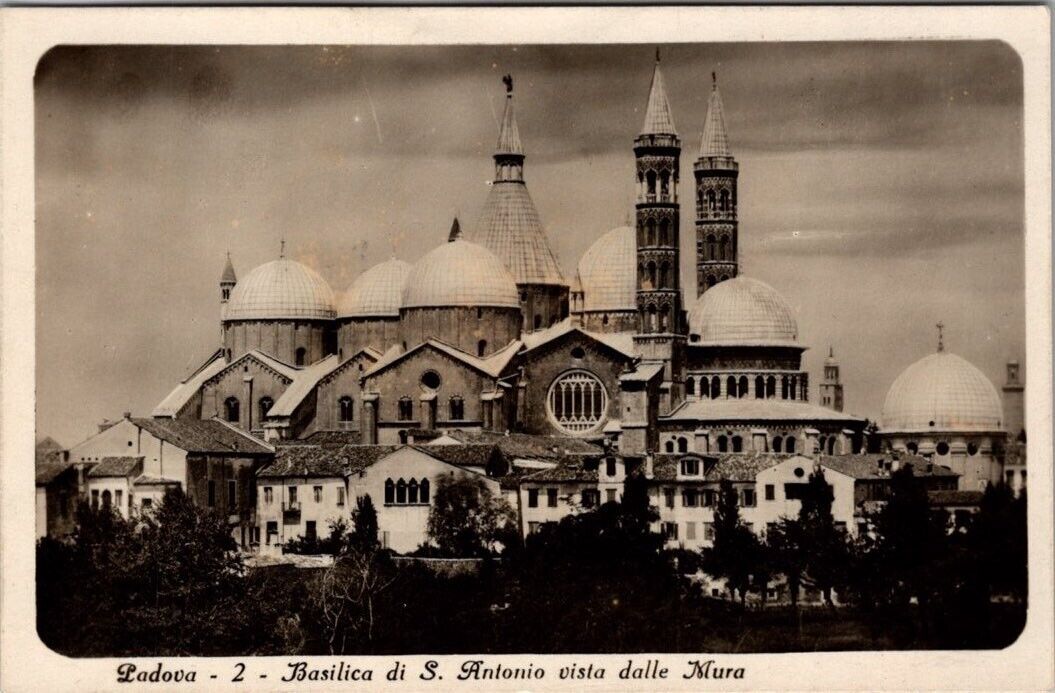 Vintage Postcard- Basilica di S. Antonio vista dalle Mura Padova Italy Excellent