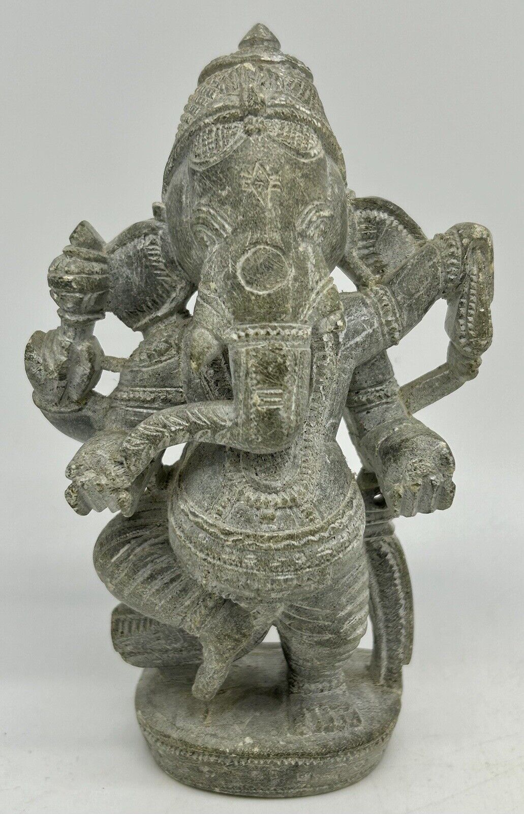 Dancing Ganesha Soapstone, Hand Carved