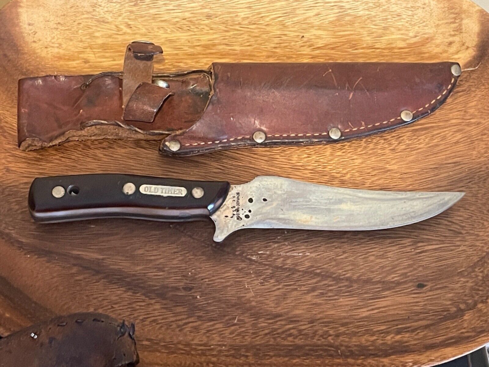 Vintage Schrade Walden Old Timer 150T DeerSlayer Knife W/ orig. Sheath--1418.24