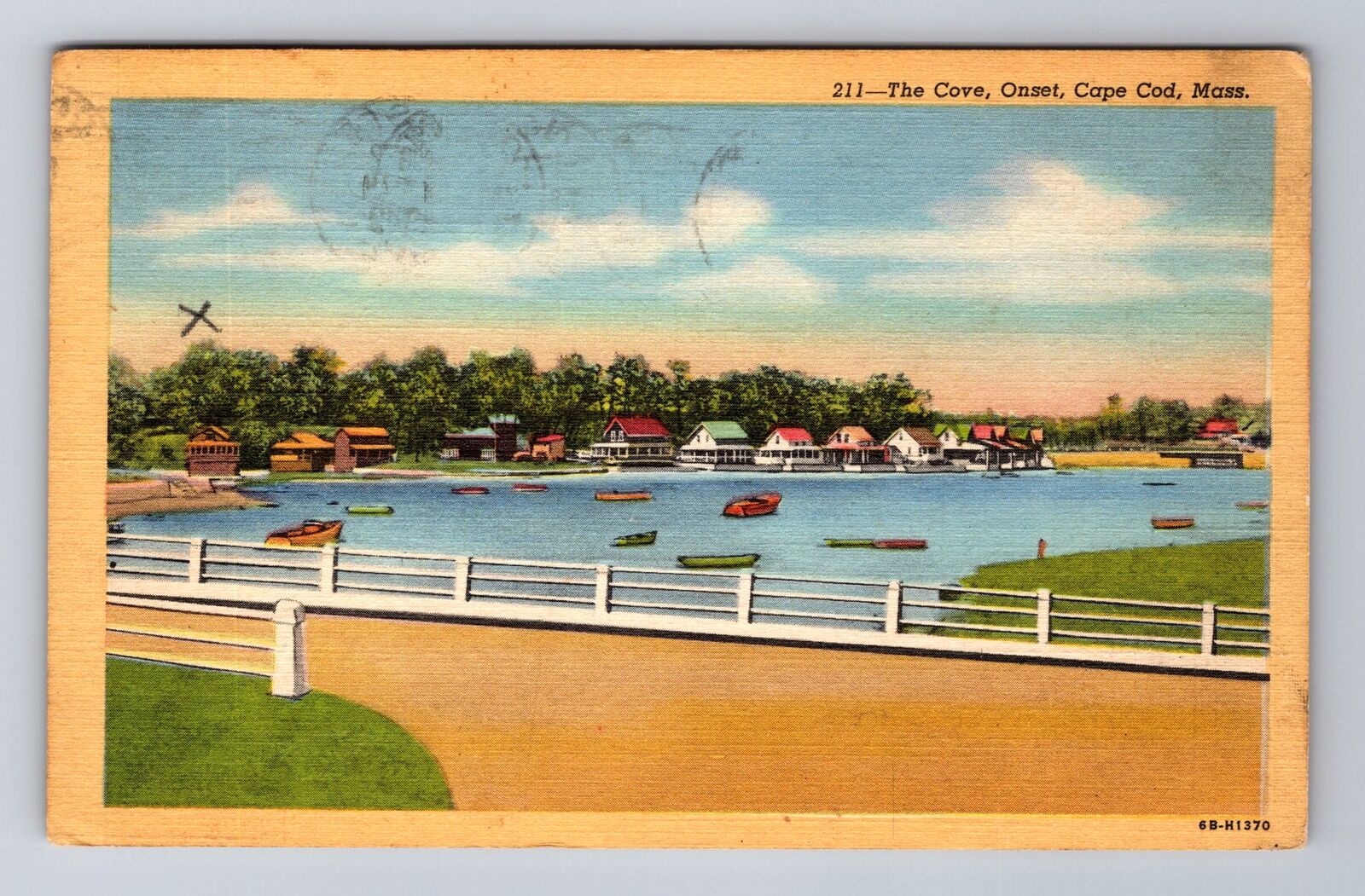 Cape Cod MA-Massachusetts, The Cove, Onset, Antique, Vintage c1949 Postcard