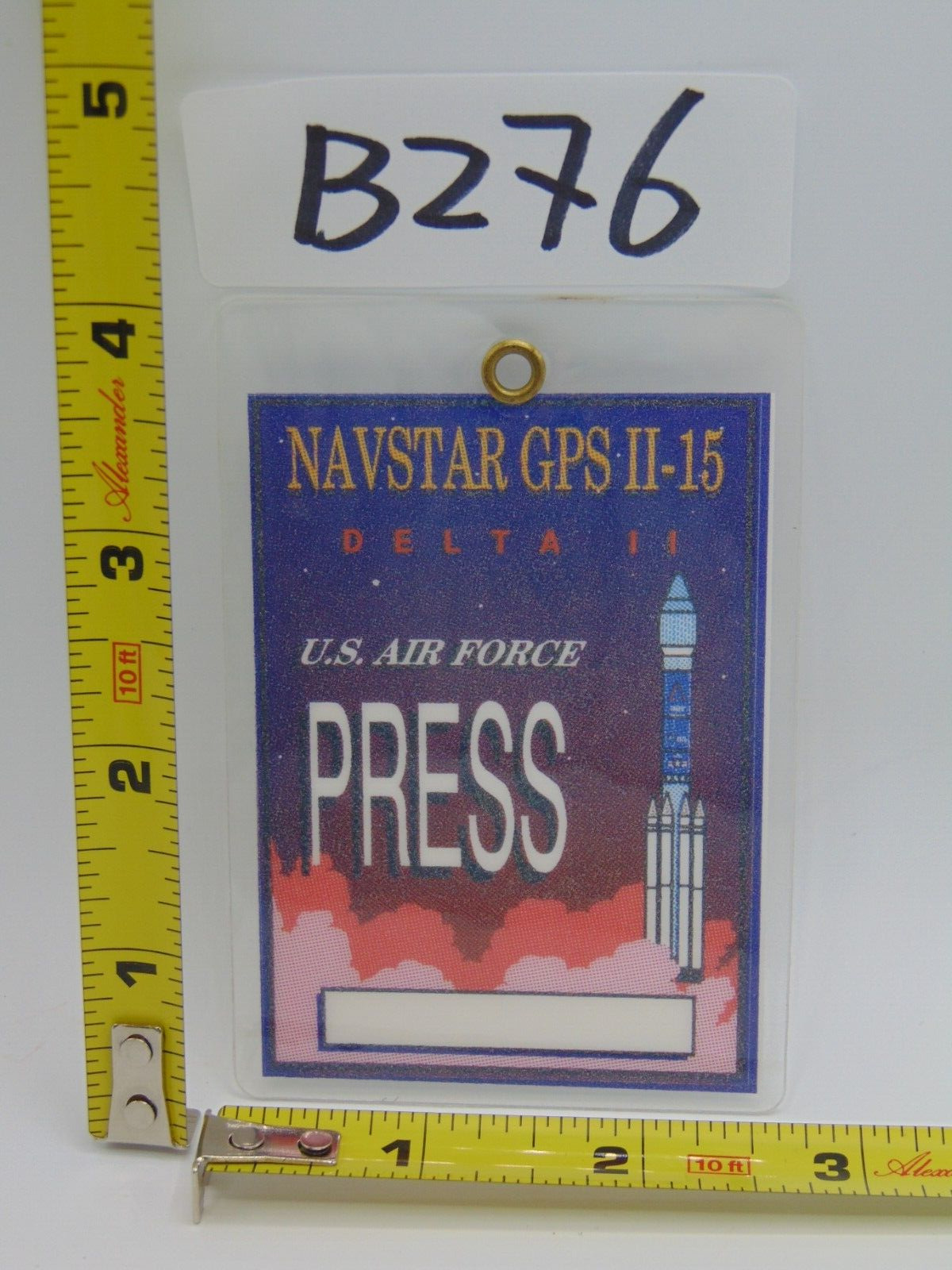 Original Nasa USAF Obsolete Access Badge Press Navstar GPS II 15 Delta 11