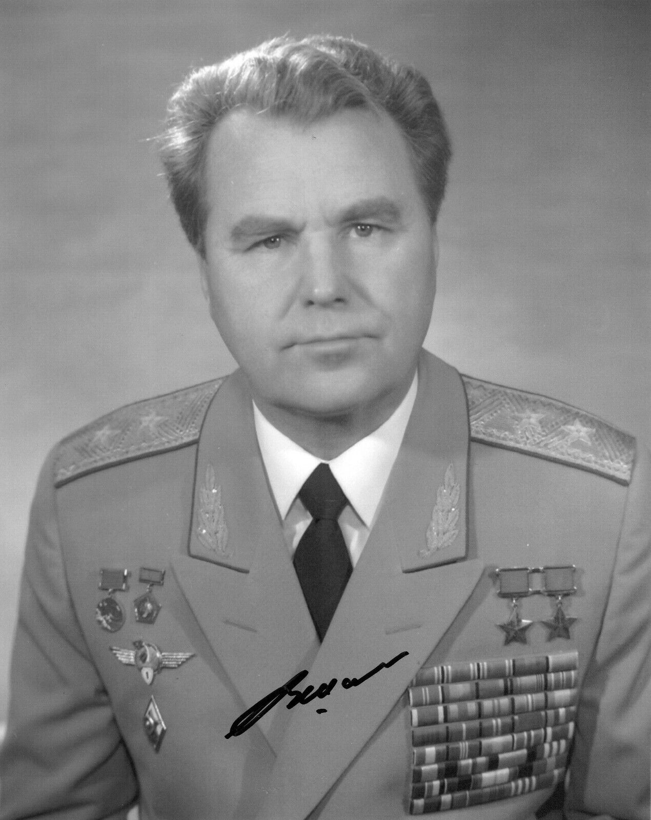8x10 Original Autographed Photo of Soviet Cosmonaut Vladimir Shatalov