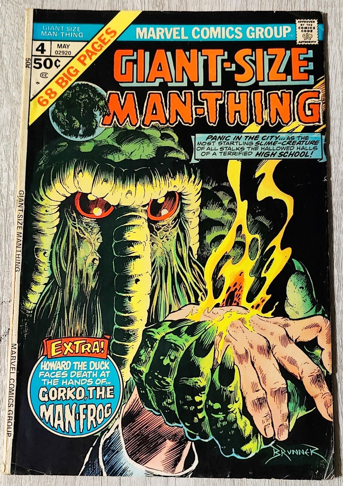 Giant Size Man-Thing #4 - 1st Solo Howard the Duck Story - VG/FN