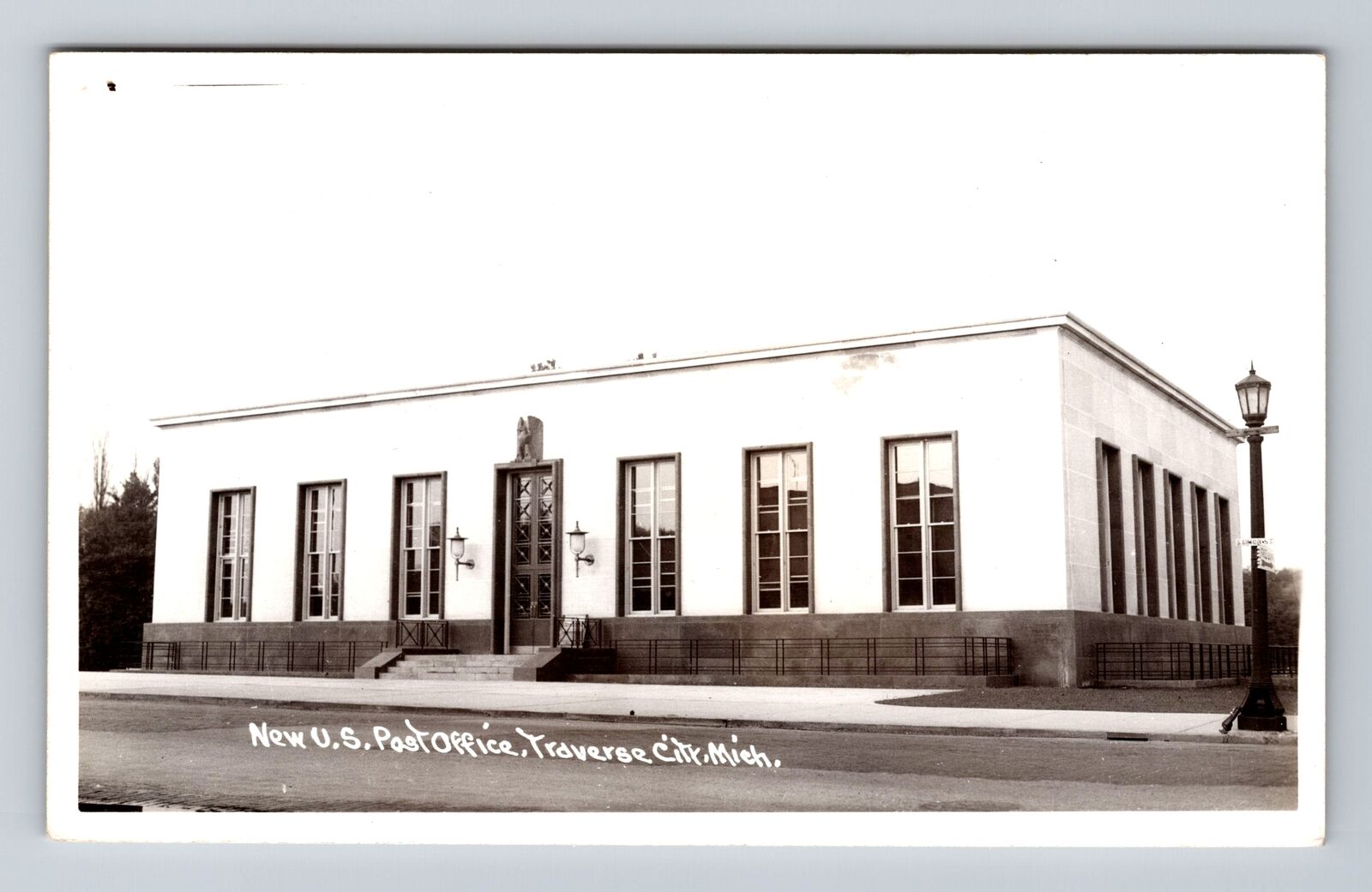 Traverse City MI-Michigan, RPPC, New US Post Office, Antique, Vintage Postcard