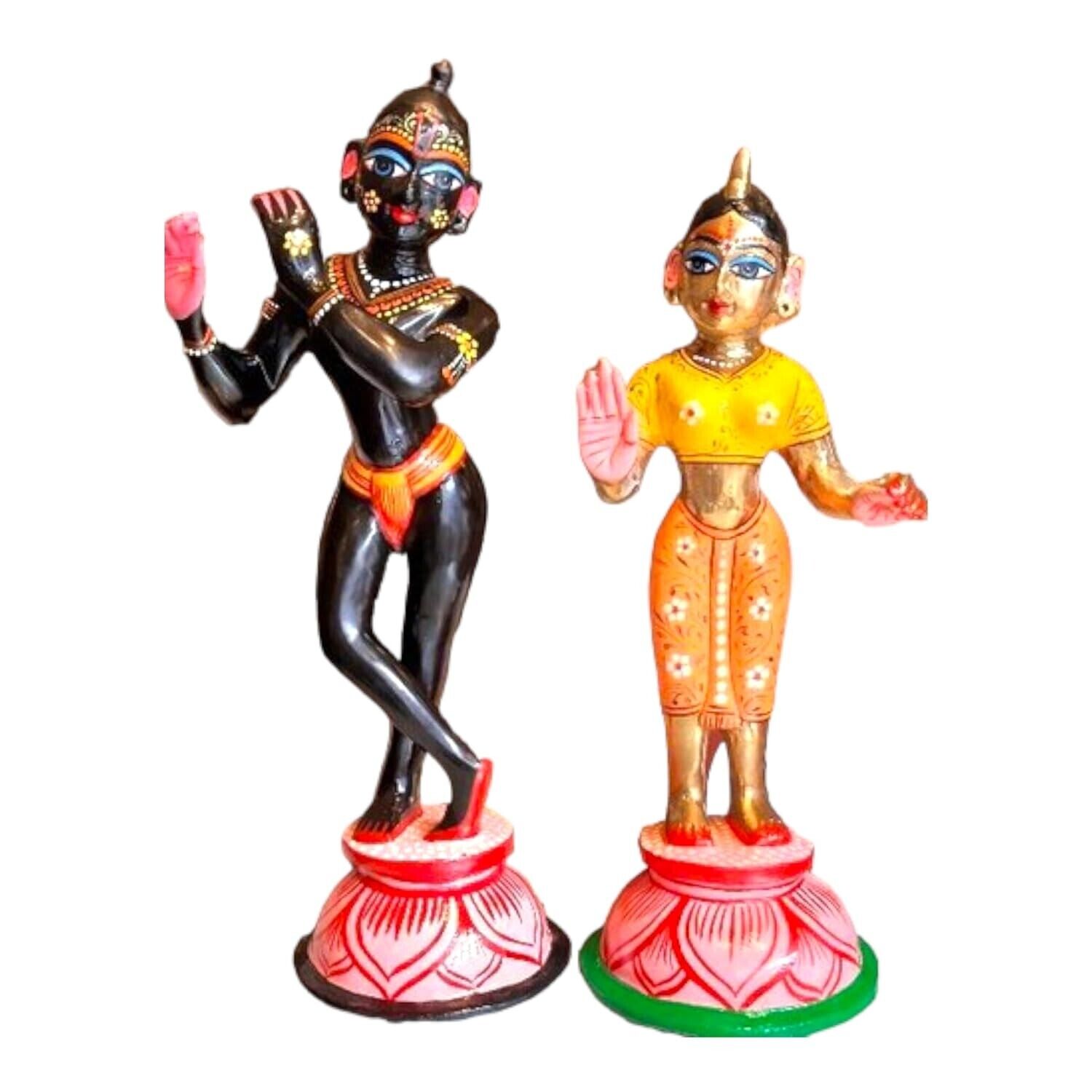 Lord Radha Krishna Idol (Black Krishna and Radha Ji, Size: 3 inch Height)