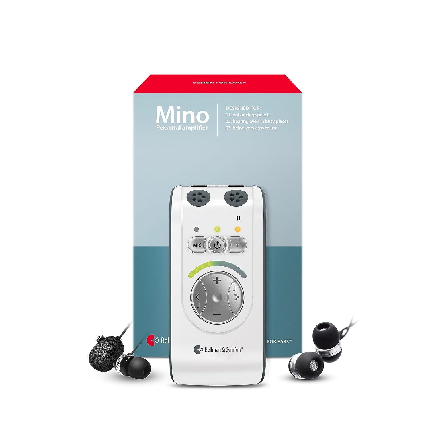 Bellman & Symfon Mino Digital Hearing Amplifier with Earbuds and 