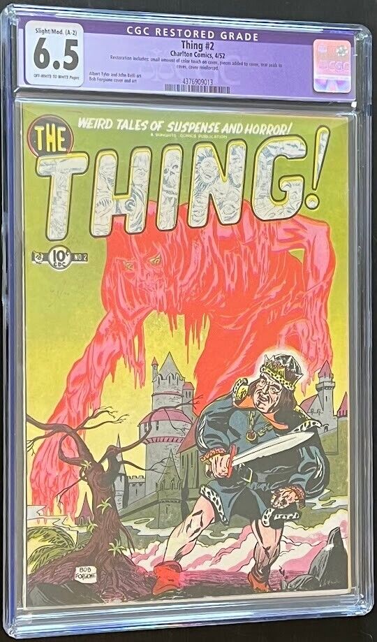 The Thing #2 (1952) ⭐ CGC 6.5 Restored ⭐ Golden Age Horror Charlton Comic