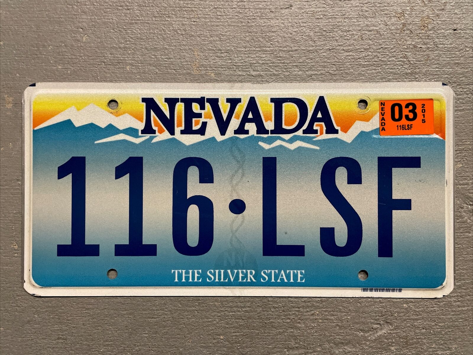 NEVADA LICENSE PLATE THE SILVER STATE RANDOM LETTERS/NUMBERS NICE COOL😎