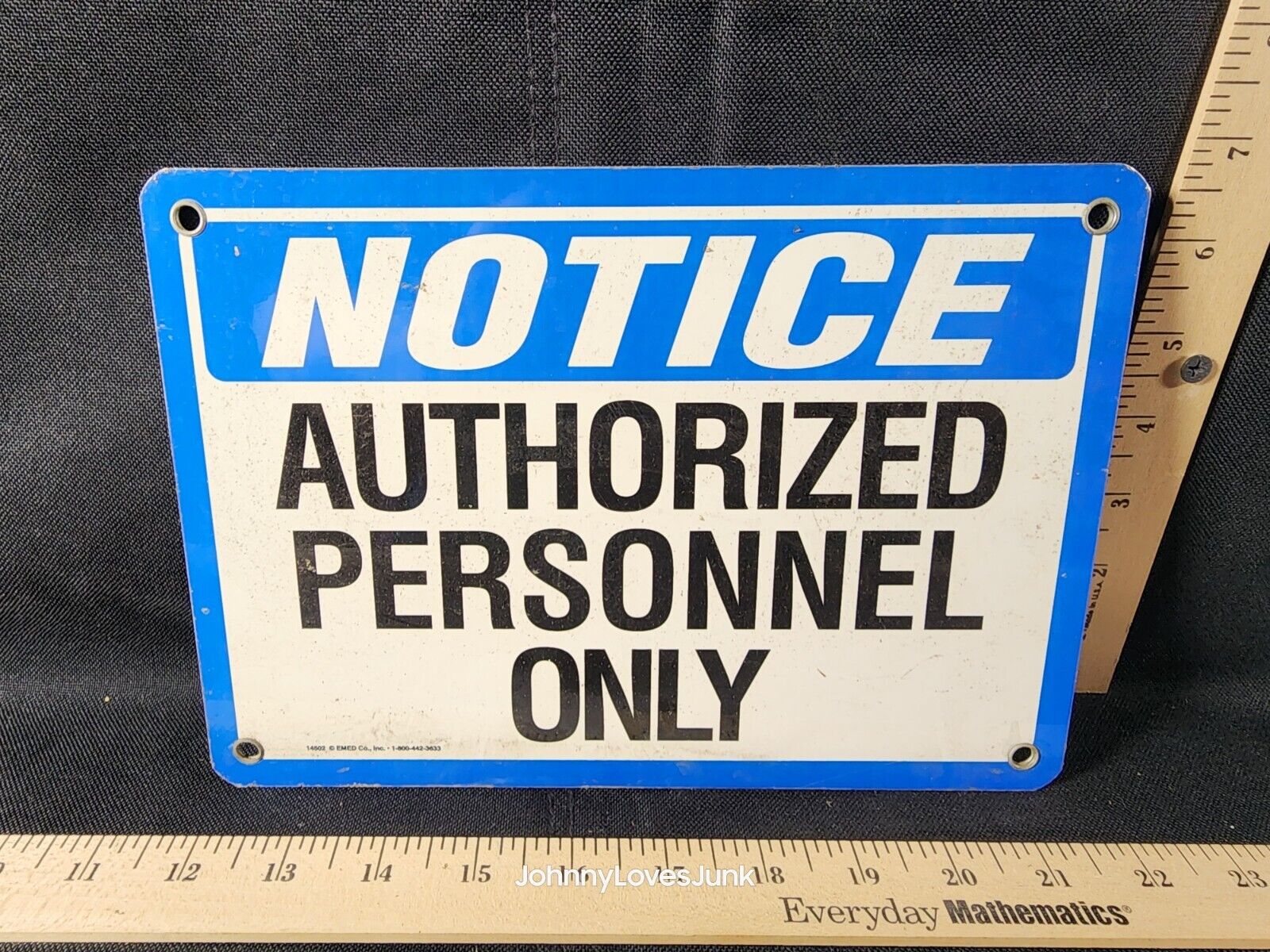 Vintage Commercial Industrial Sign Notice Authorized People Only 