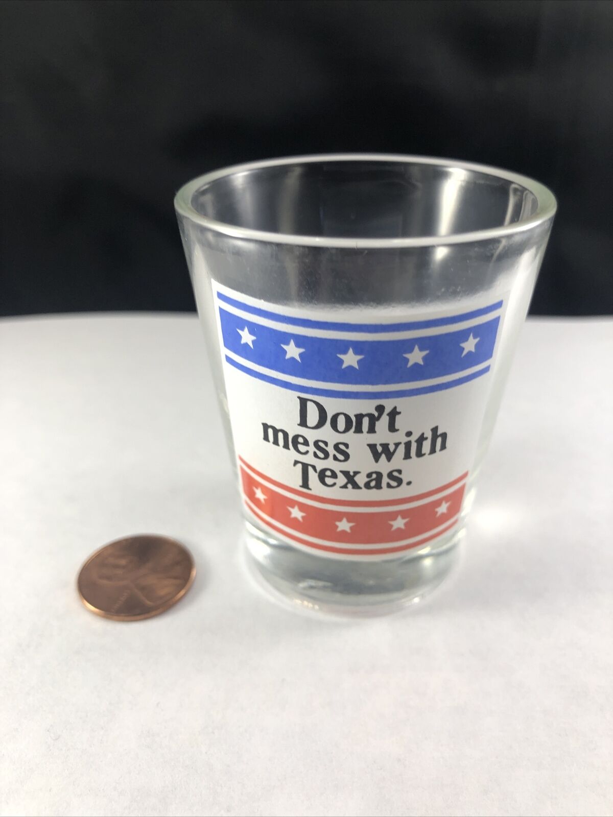 Don’t Mess With Texas New Shot Glass Lone Star State Whiskey Beer Original Logo