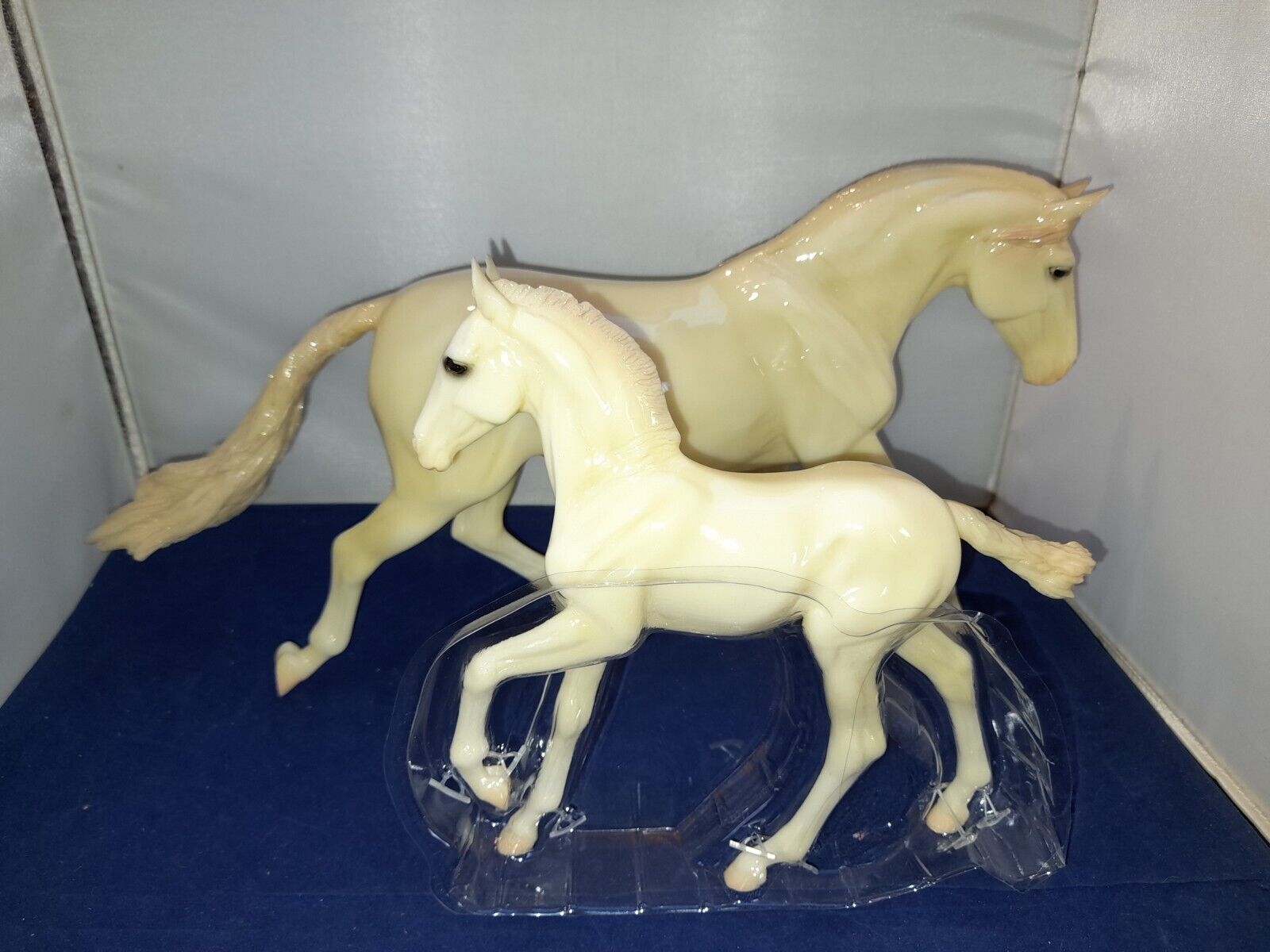 Breyer Horse Vintage Club Poppy & Ollie Andalusian Mare Foal Alabaster 250 Made