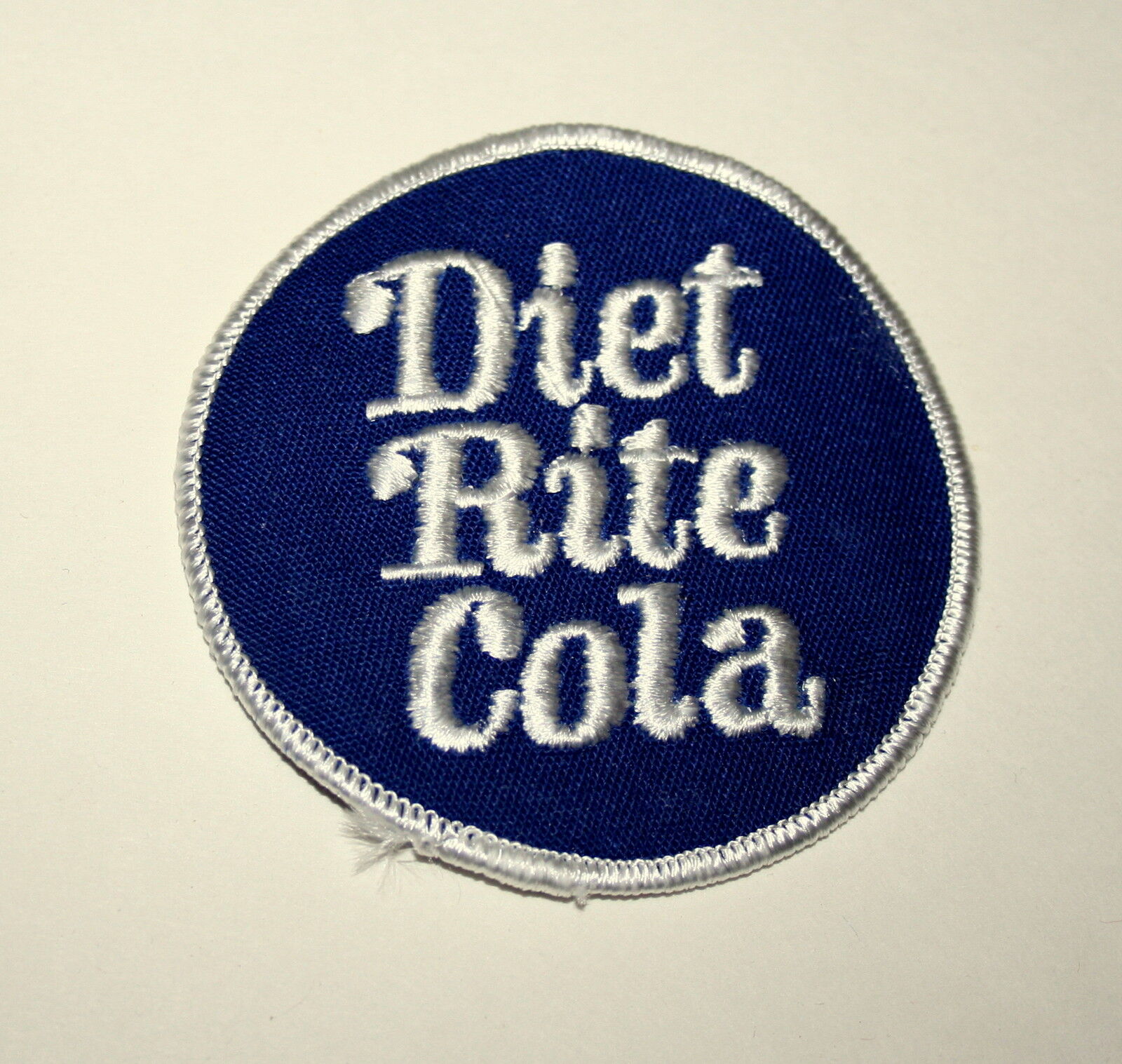 Rare 1960s Diet Rite Cola Soda Employees Cloth Patch New NOS