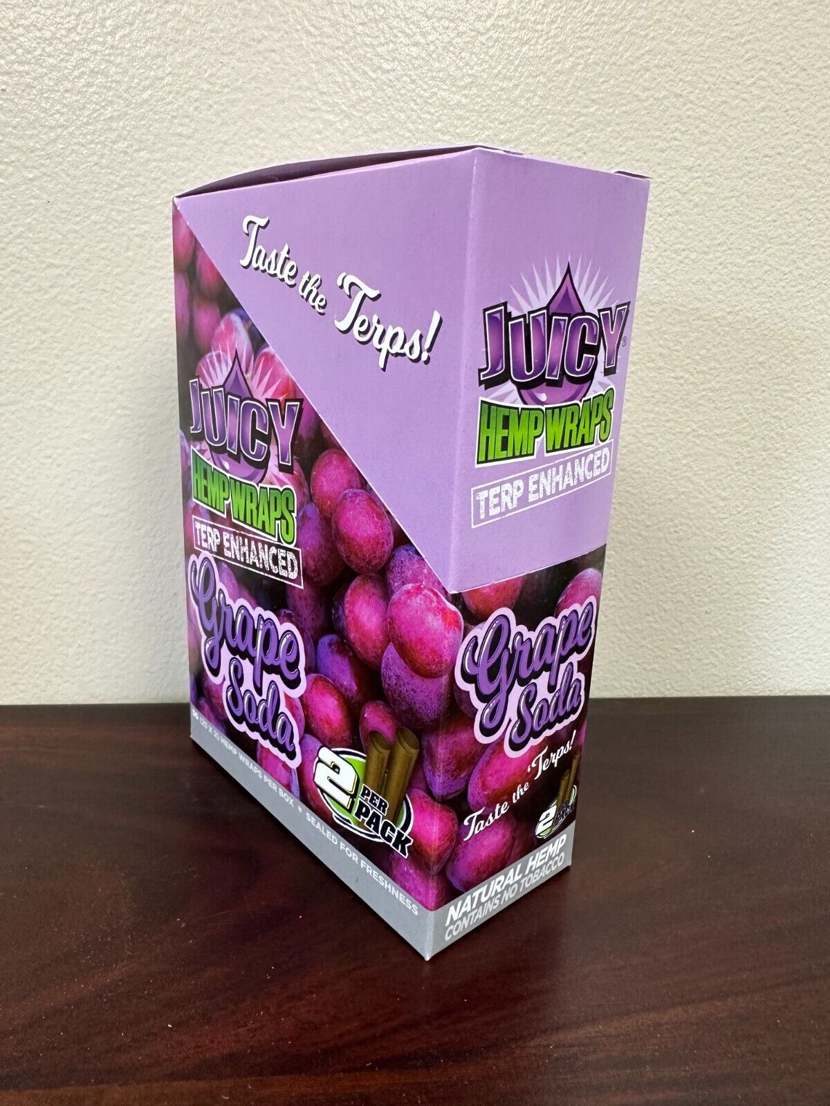 Juicy Jay’s Wraps Grape Soda Full Box 25/2ct Packs Sealed Fresh