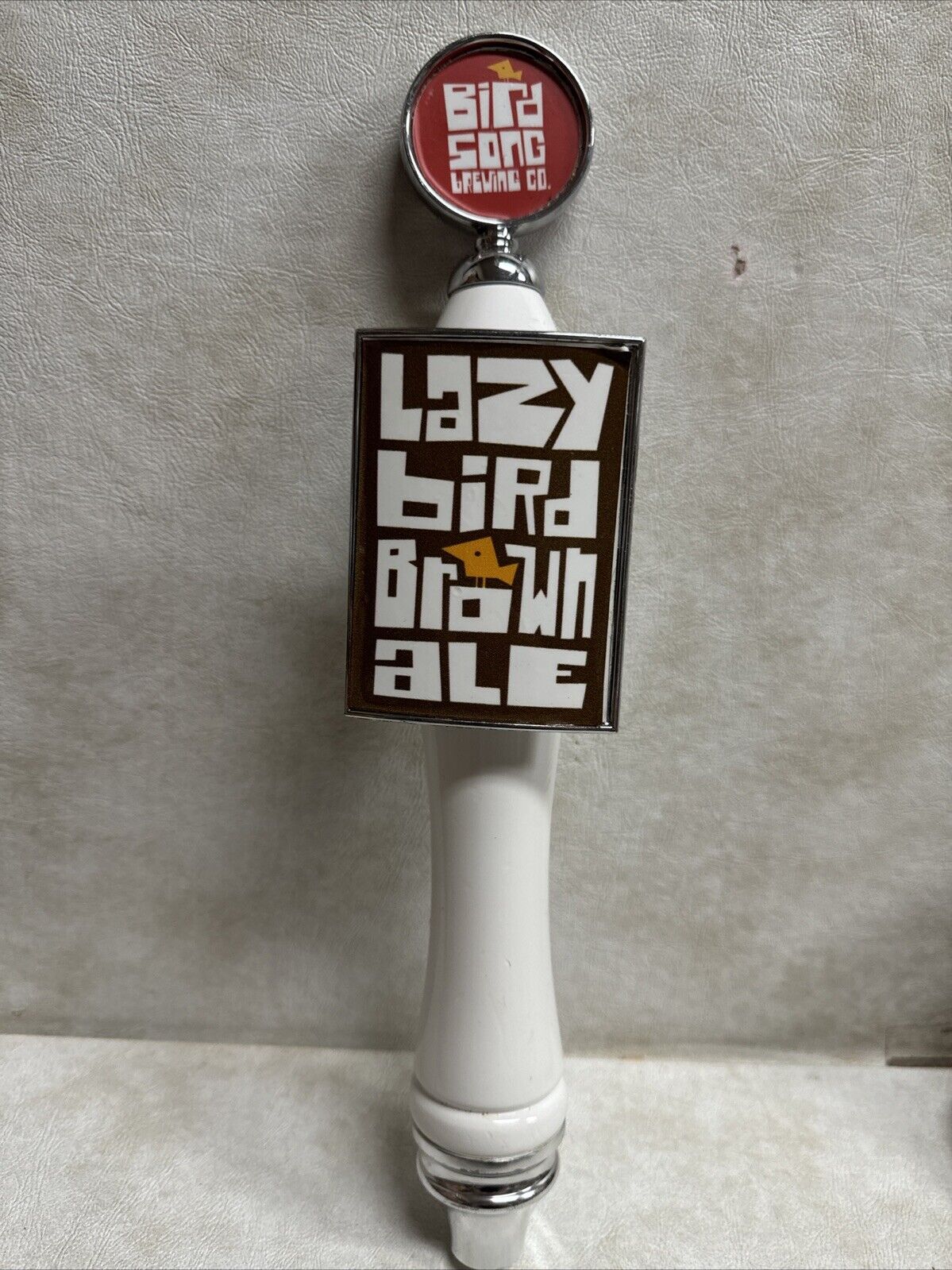BirdSong Brewing Company Lazy Bird Brown Ale Stout Tap Handle Knob 13” NC