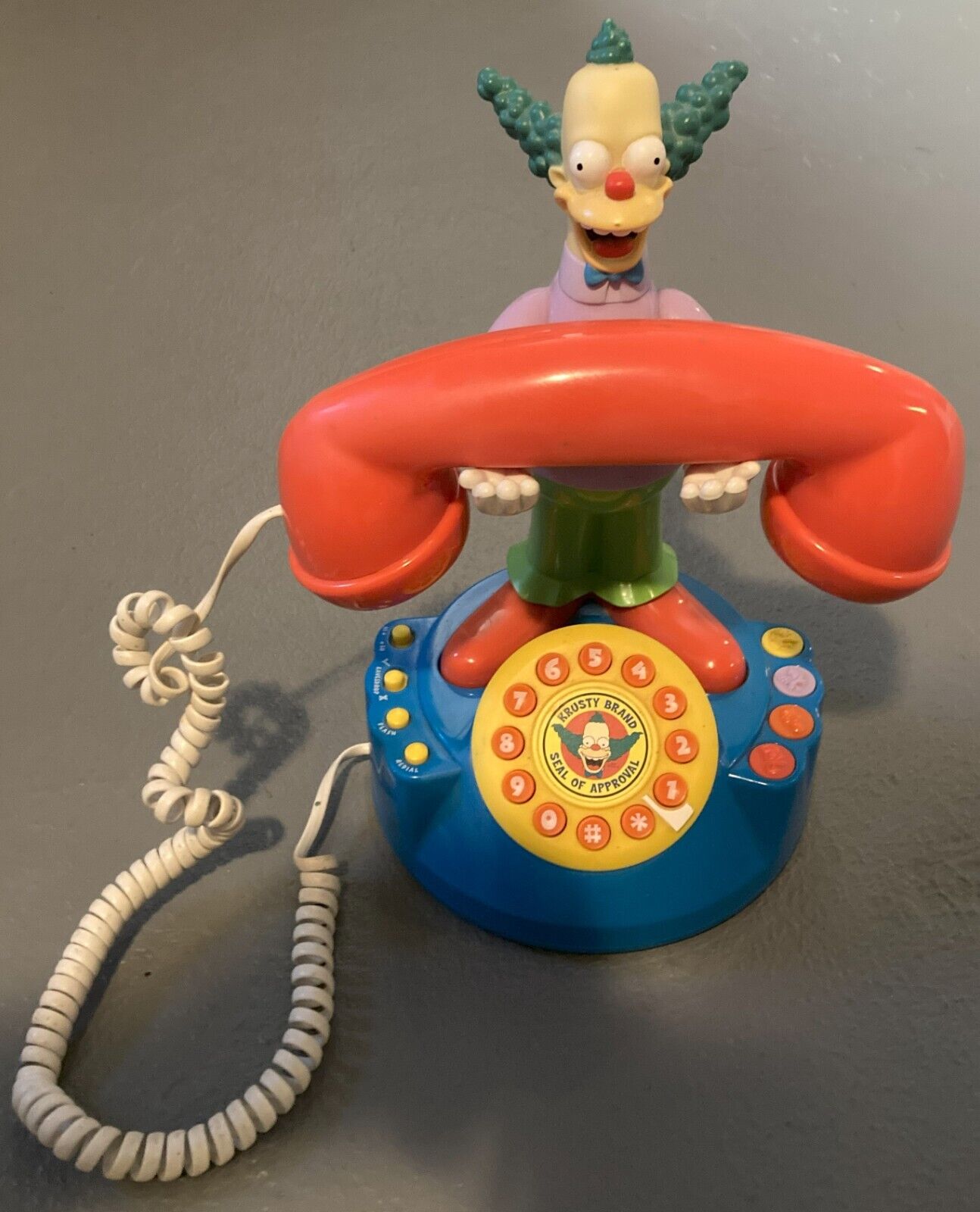 Krusty Prankster Phone 2002 THE SIMPSONS Telephone WORKS VERY HARD TO FIND