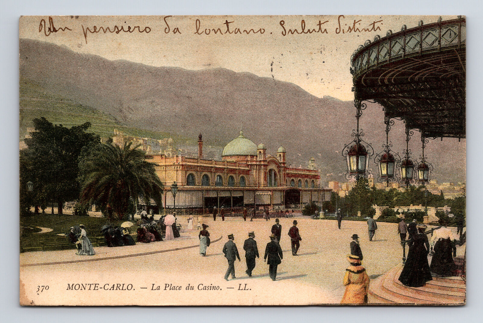 c1904 Casino Monte Carlo Promenade Monte Carlo Monaco Postcard