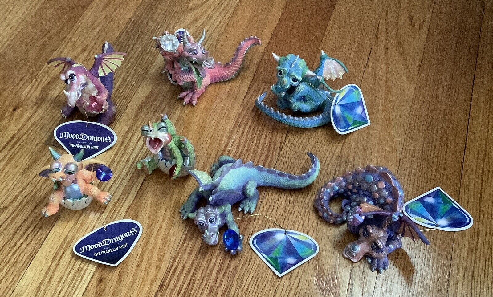 Mood Dragons Franklin Mint Collectibles Limited Edition Lot Of 7
