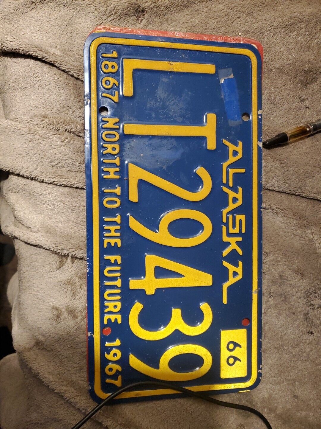1966 Alaska North To The Future License Plate