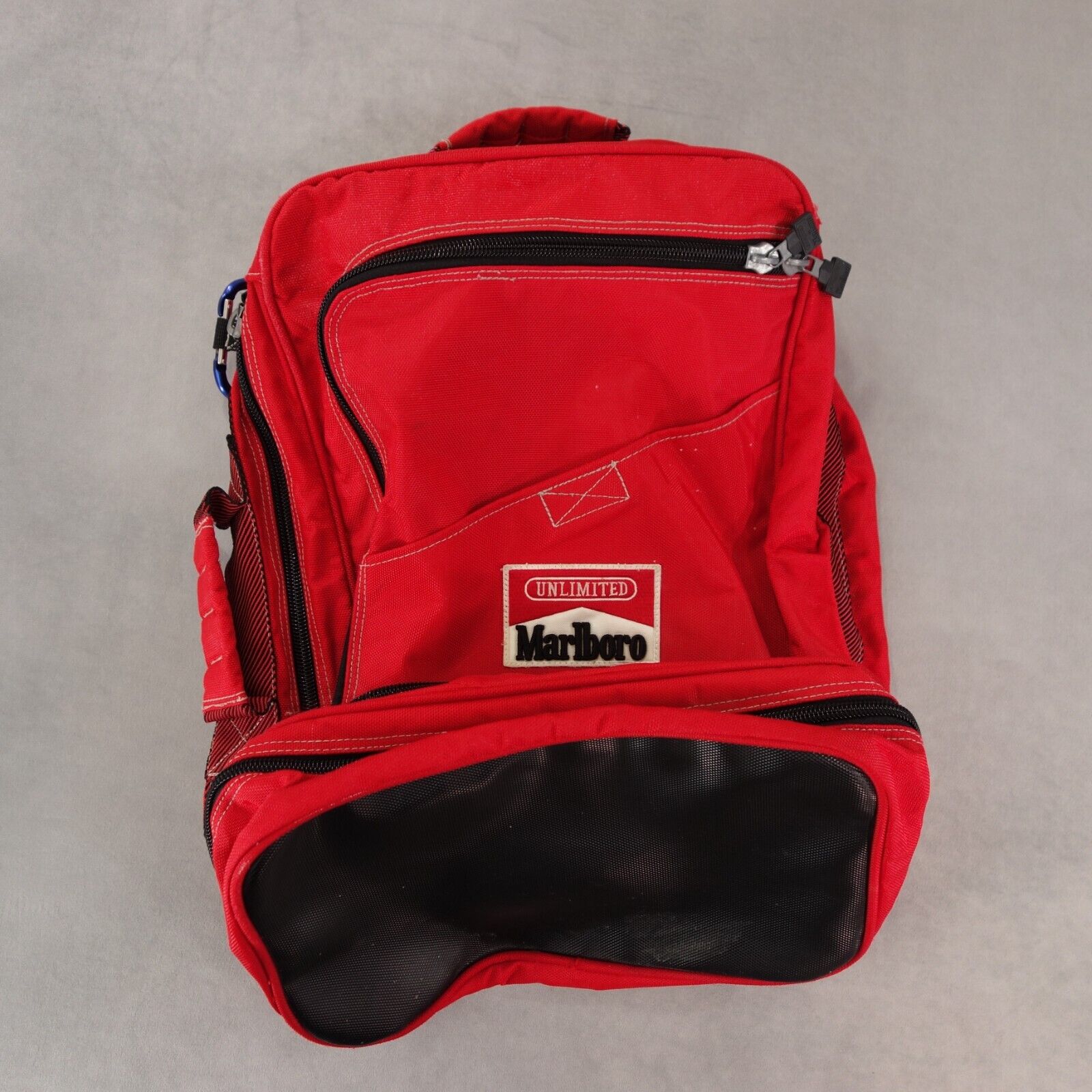 Vintage Marlboro Bag Backpack Red Camping Hiking Outdoor Collectable