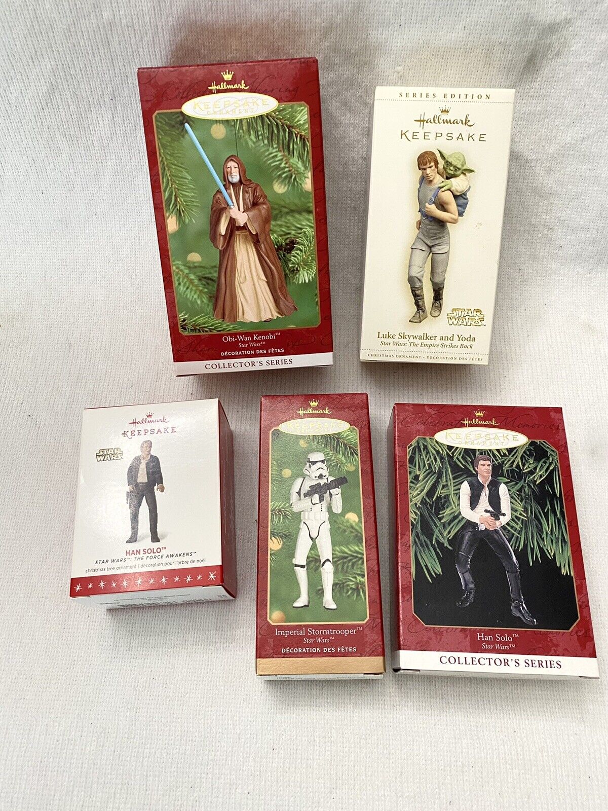 💥 Hallmark Lot of 5 Star Wars Ornaments ~ New in Boxes 👀