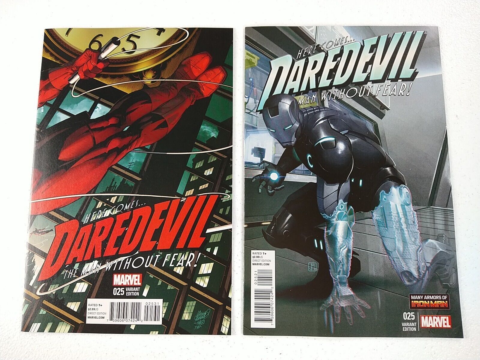 Daredevil #25 RARE 1:25 Kubert + 1:20 Molina Variant Set (2013 Marvel Comics) NM