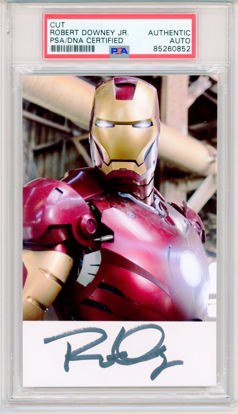 Robert Downey Jr. ~ Signed Autographed Iron Man Signature ~ PSA DNA Encased