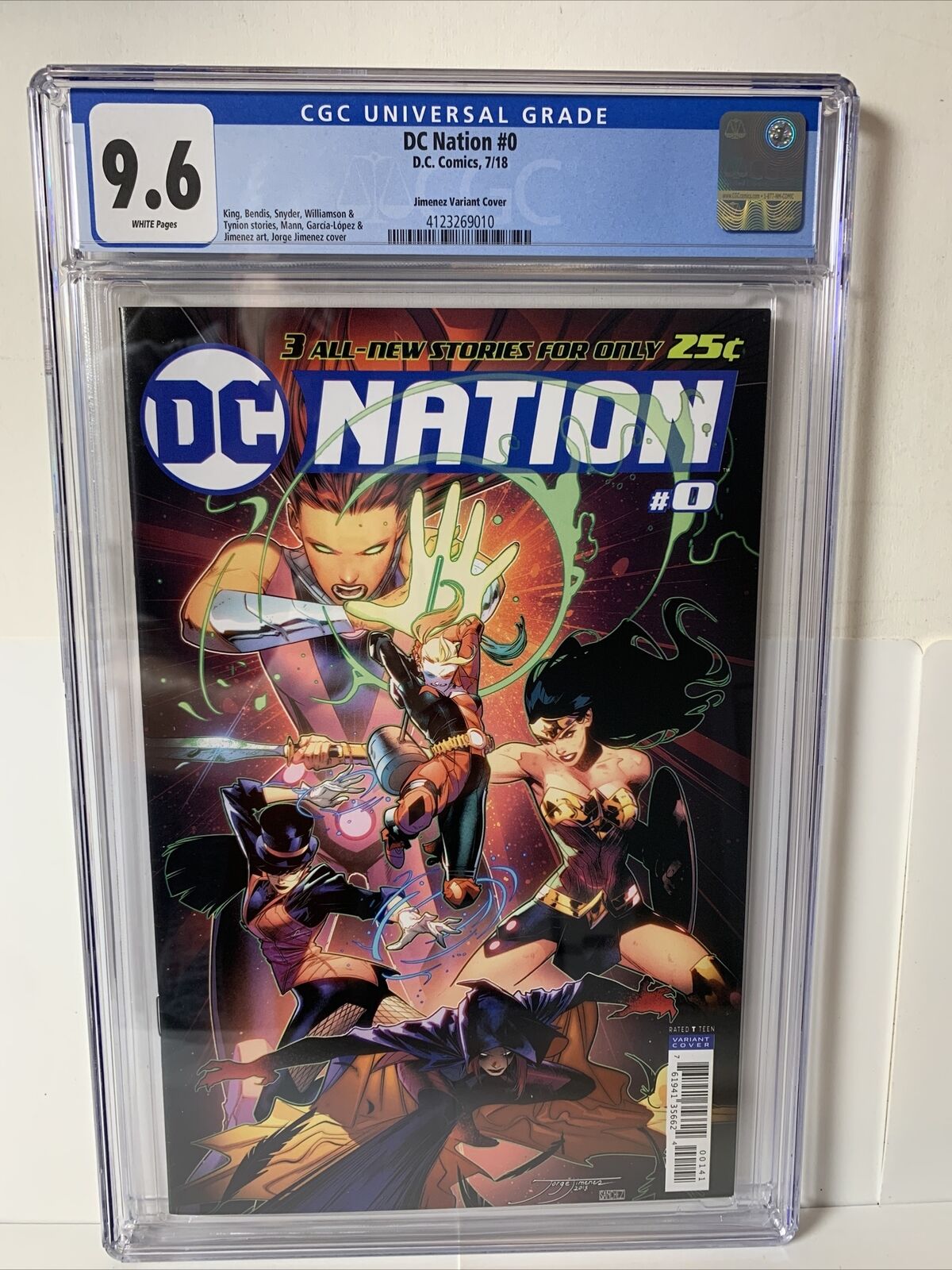 DC Nation #0 (2018) CGC 9.6 Jimenez Variant *Free Shipping *