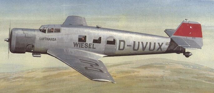 Ju-60 Lufthansa Junkers Germany Airplane Wood Model Replica Large 