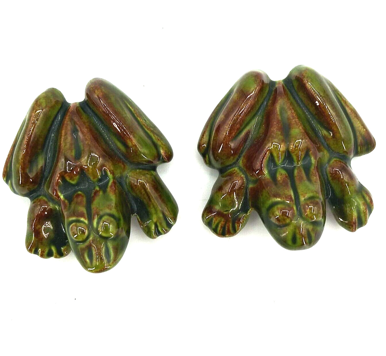 Vintage Anatomically Correct Male & Female fertility Frog Ceramic Figurines