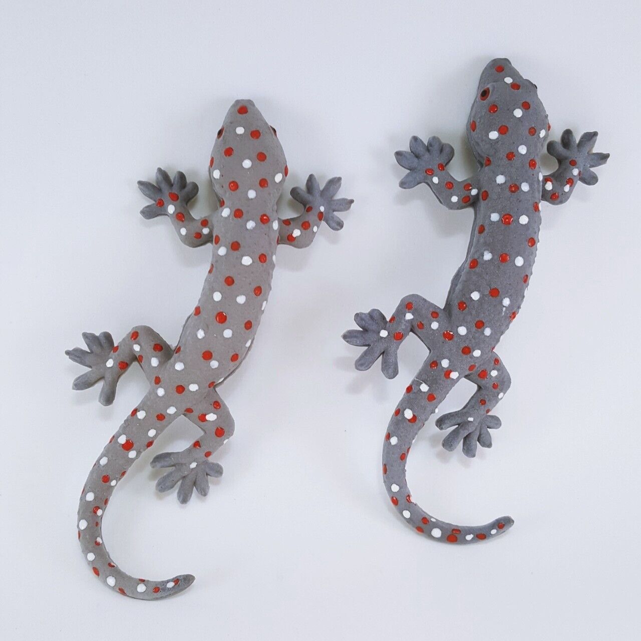 2x Rubber Gecko Realistic Fake Reptide Animal Kid Toy Lure Bait Garden Prank
