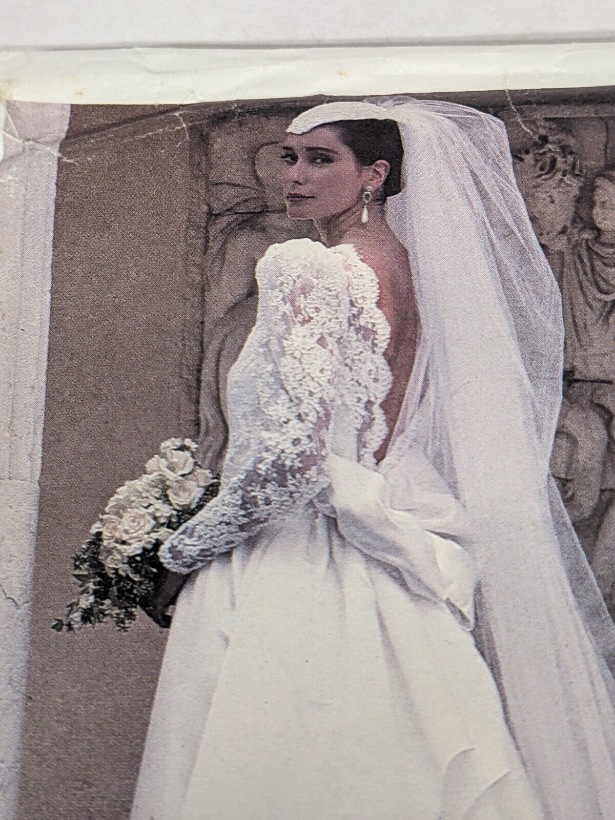 Vintage 80's Vogue Bridal Pattern #1983 Wedding Gown Bridesmaid Slip, Uncut 