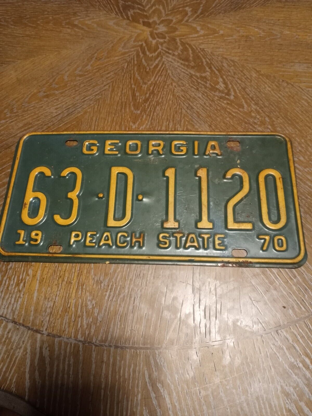 1970s Georgia Vintage Truck Tag