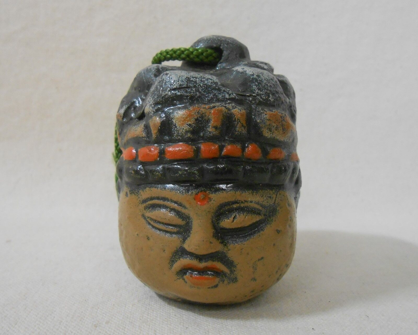 Japanese Vintage Talisman Ceramic Bell 7cm / Buddha