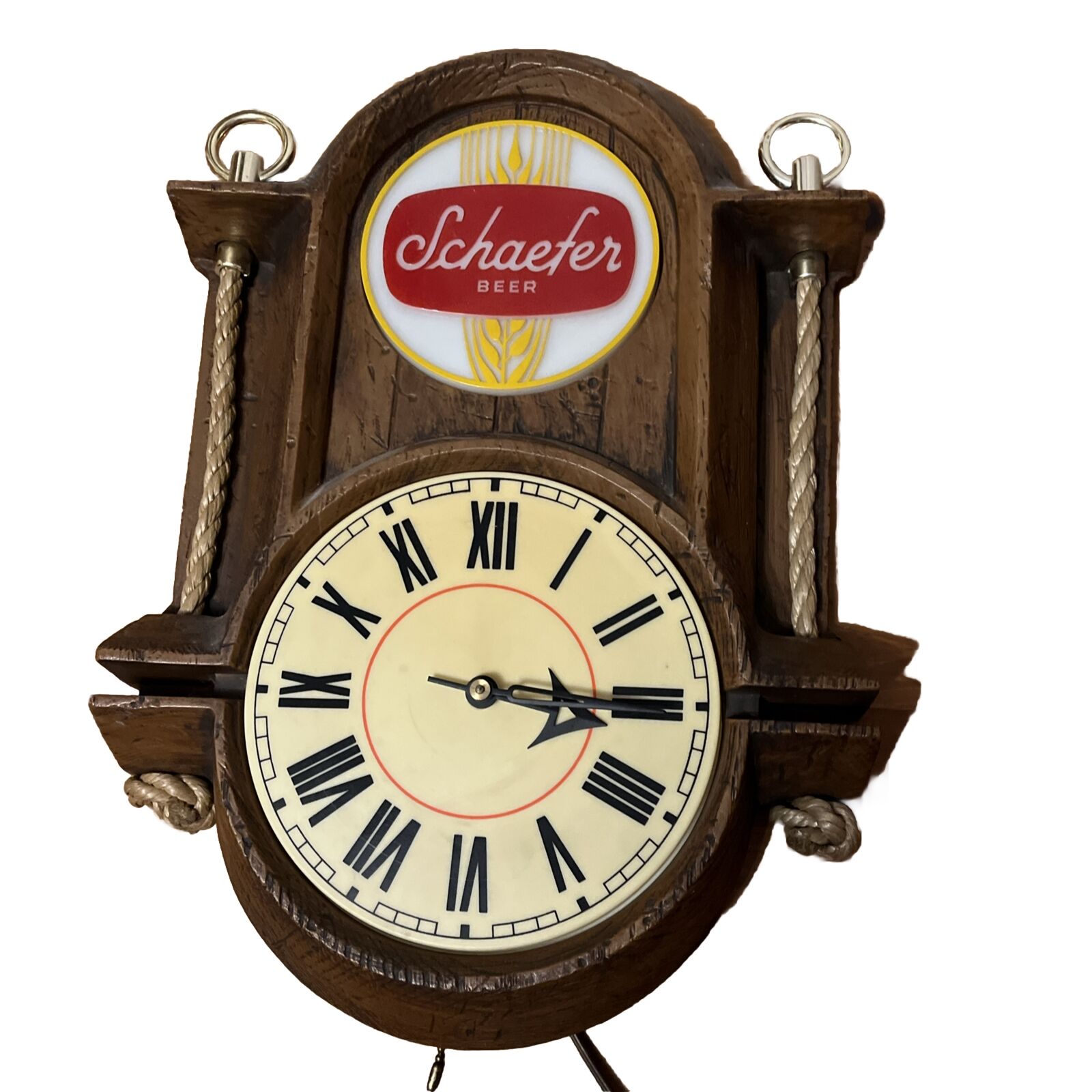 1975 Nostalgic Schaefer Beer Clock/Light Sign 🍺🕰 All Working Properly