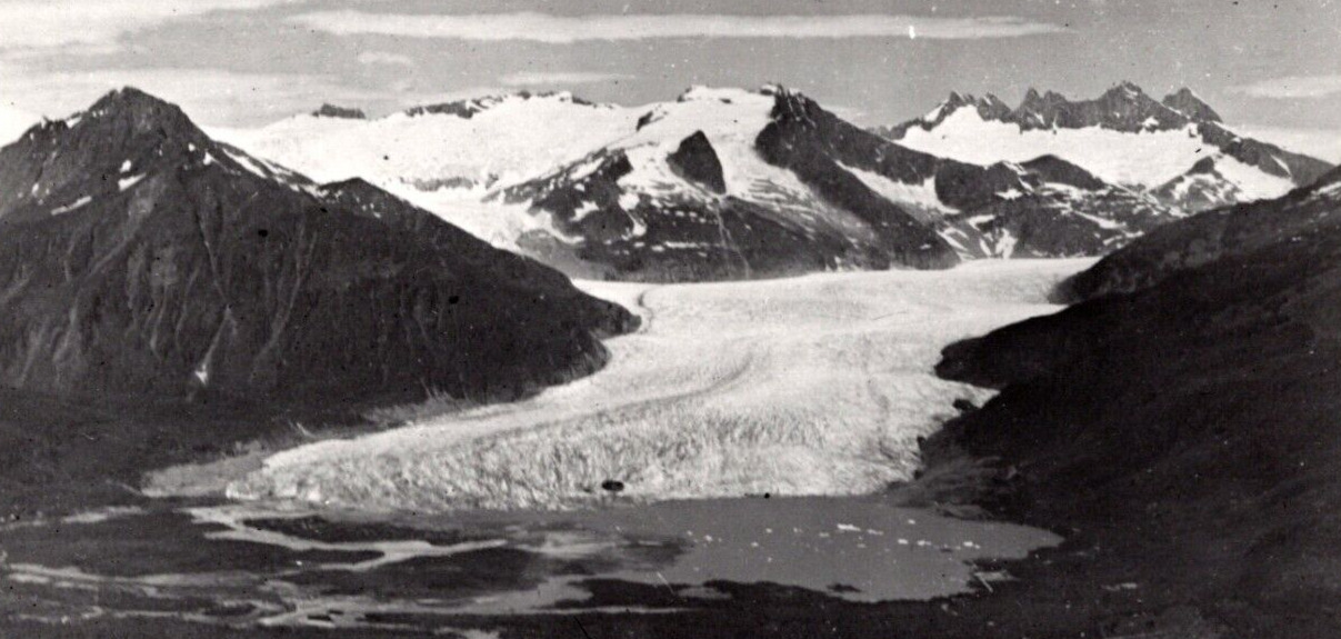RPPC Mendenhall Glacier \'Confusion & Delusion\' Msg JUNEAU AK VINTAGE Postcard