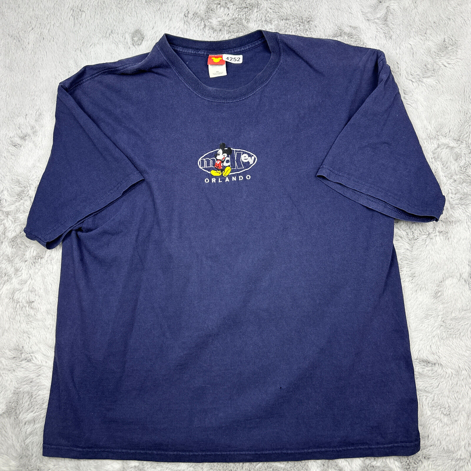 Vintage Disney Shirt 2XL Blue Orlando Fl Mickey Mouse Sherry's MFG Co.