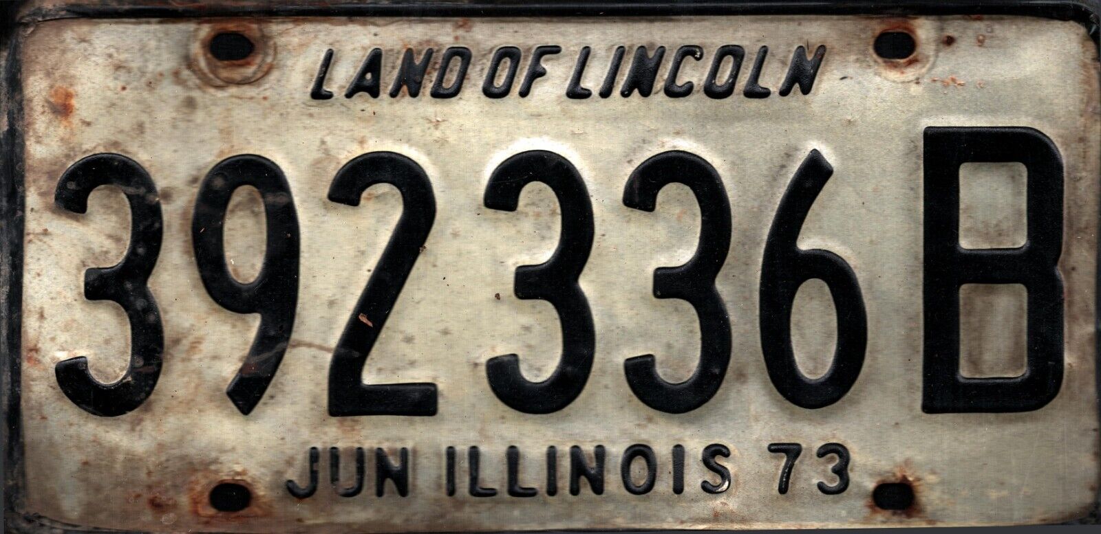 Vintage 1973 Illinois License Plate - Crafting Birthday MANCAVE Nostalgic